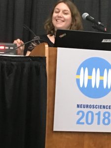 BLAB postdoc Sarah Bakst kicks off her nanosymposium session with her talk